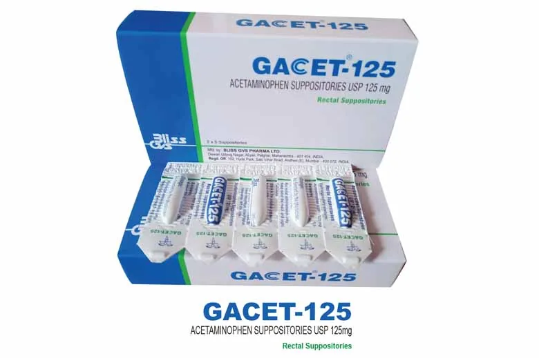 Gacet 125mg Supp