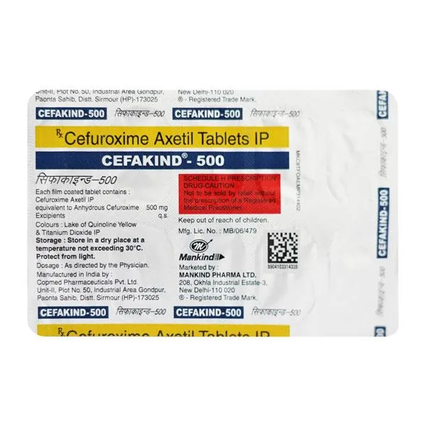 Cefakind 500mg Tabs 10's