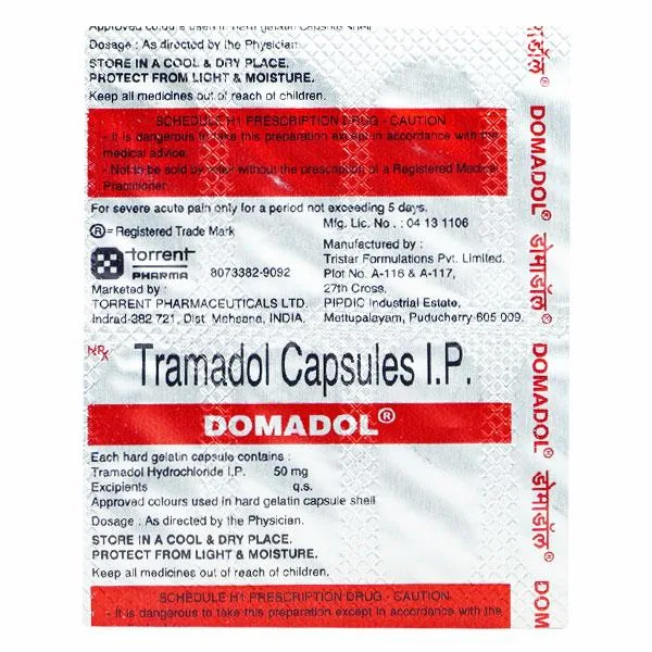 Domadol 50mg Caps 10's