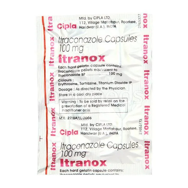 Itranox 100mg Caps 4's
