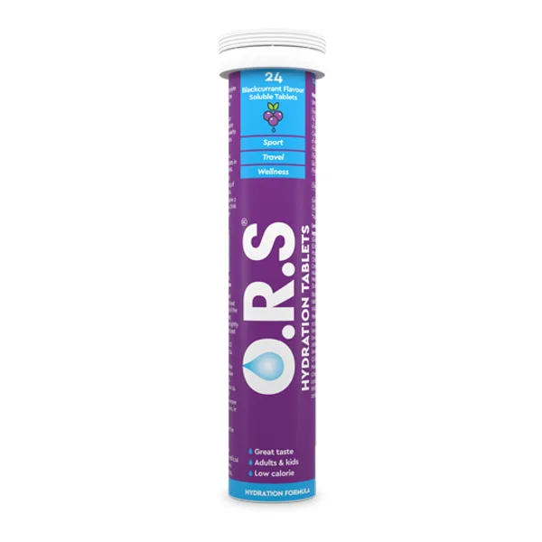 ORS Hydration Soluble Blackcurrant Tablets 24's