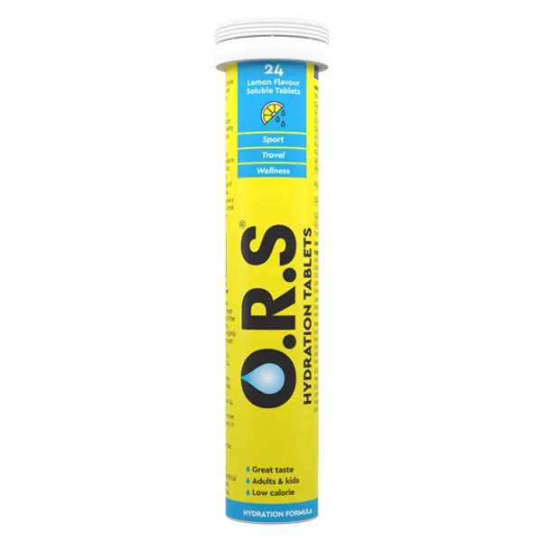 ORS Hydration Soluble Lemon Tablets 24's
