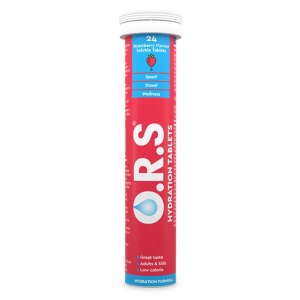 ORS Hydration Soluble Strawberry Tablets 24's